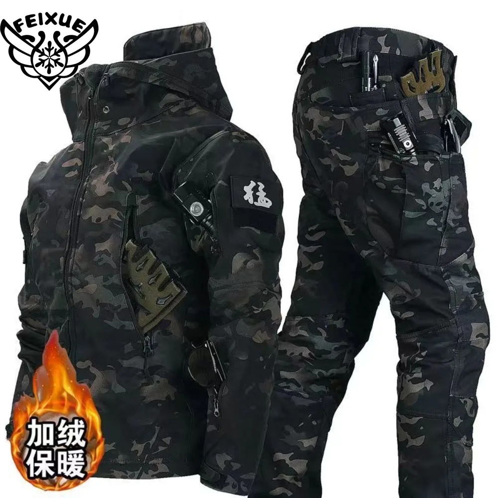 

Флисовая тактическая куртка из софтшелла, мужская зимняя куртка, водонепроницаемая мужская ветровка, походная куртка, мужской тактический костюм, спортивный костюм, осень