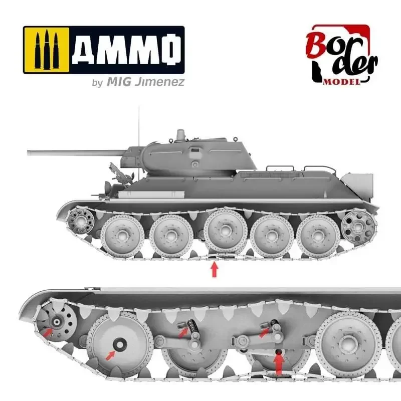 Border BT-009 1/35 Model Kit T34E FIRST TYPE OF SPACE ARMOR T34-76 2IN1