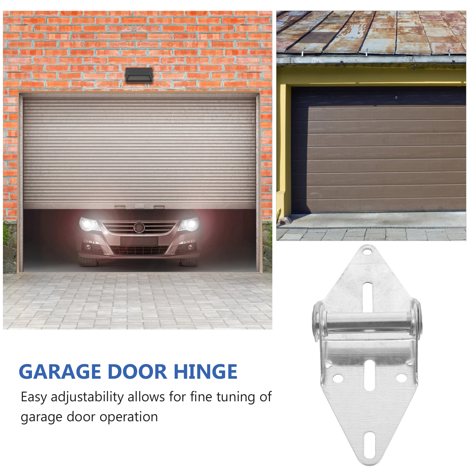 

2pcs Garage Hinge Heavy Duty Self Closing Spring Loaded Residential Door Closer Bracket Garage Hardware Hinges For Overhead