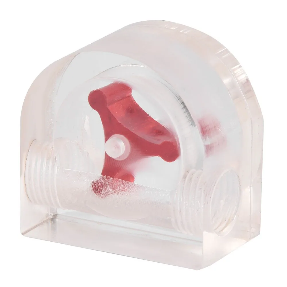 

G1/4 Thread Flow Meter Sturdy Transparent Water Cooling Flow Meter Red Indicator Water Cooling System Flow Meter