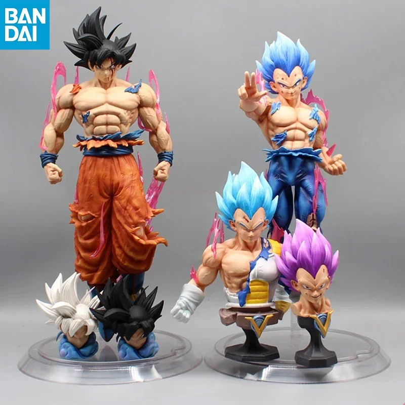 

Dragon Ball ZSon Goku Vegeta Action Figure Three Heads Statue Models Battle Damage GK Toys Desk Home Decor Kids Toys Gifts