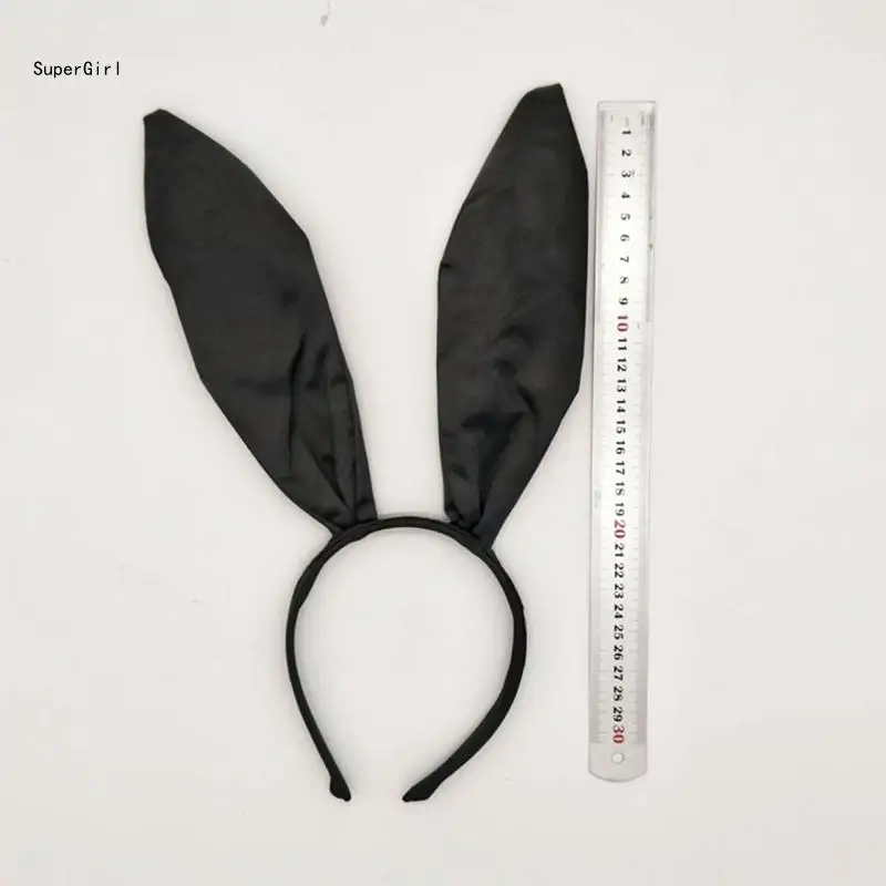 oreilles lapin couvre-chef Animal nœud queue oreille cerceau cheveux accessoires Costume fête J78E