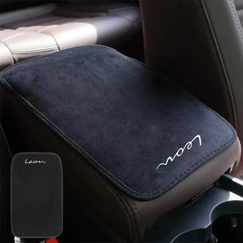

Suede Leather Armrest Mat Arm Rest Protection Cushion Auto Armrests Storage Box Cover Pad For SEAT leon TOLEDO EXEO mk3 mk2 5f