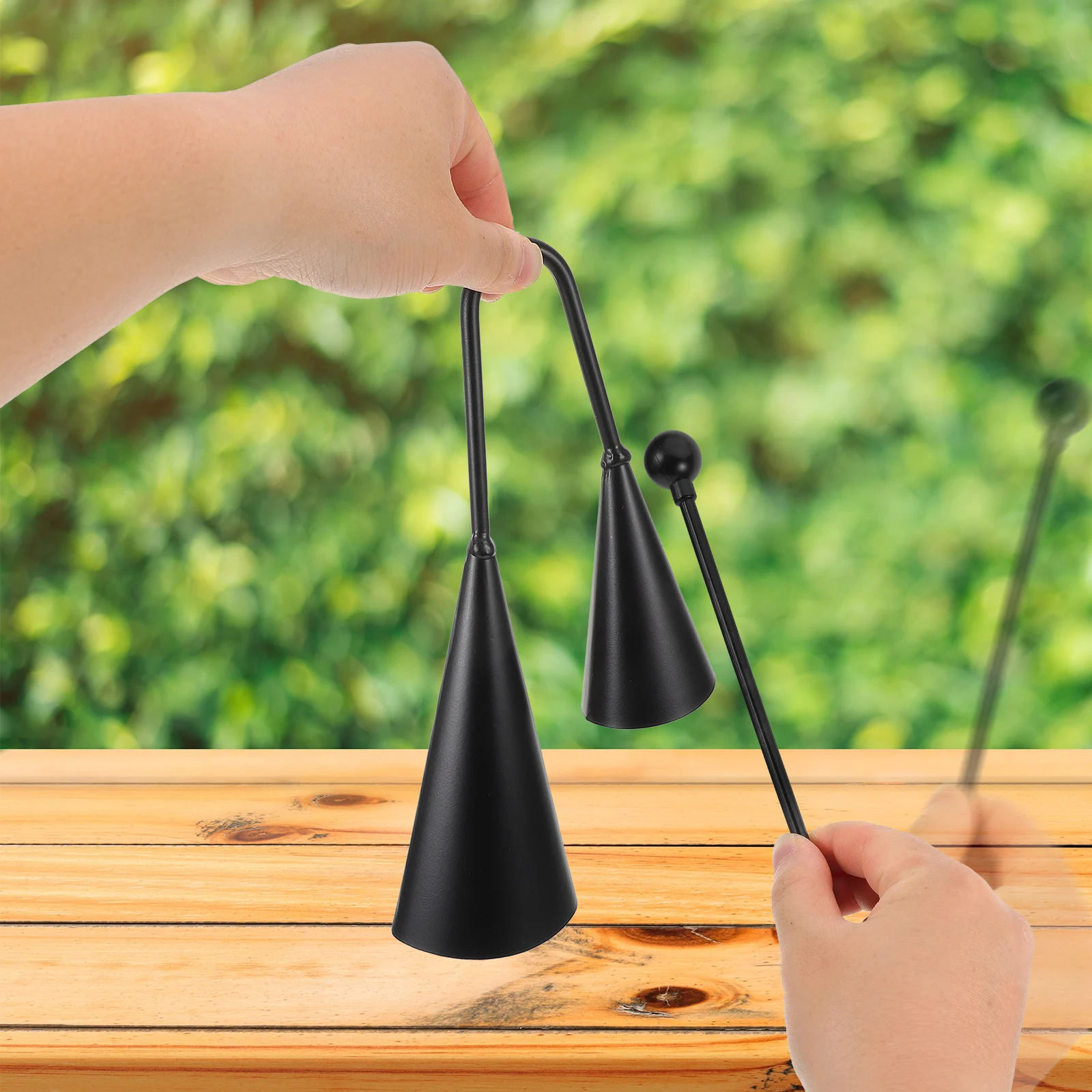 1 Juego de 1 Juego de campana doble de Metal, instrumento de percusión Agogo de dos tonos para rendimiento, eventos deportivos, accesorios musicales para niños