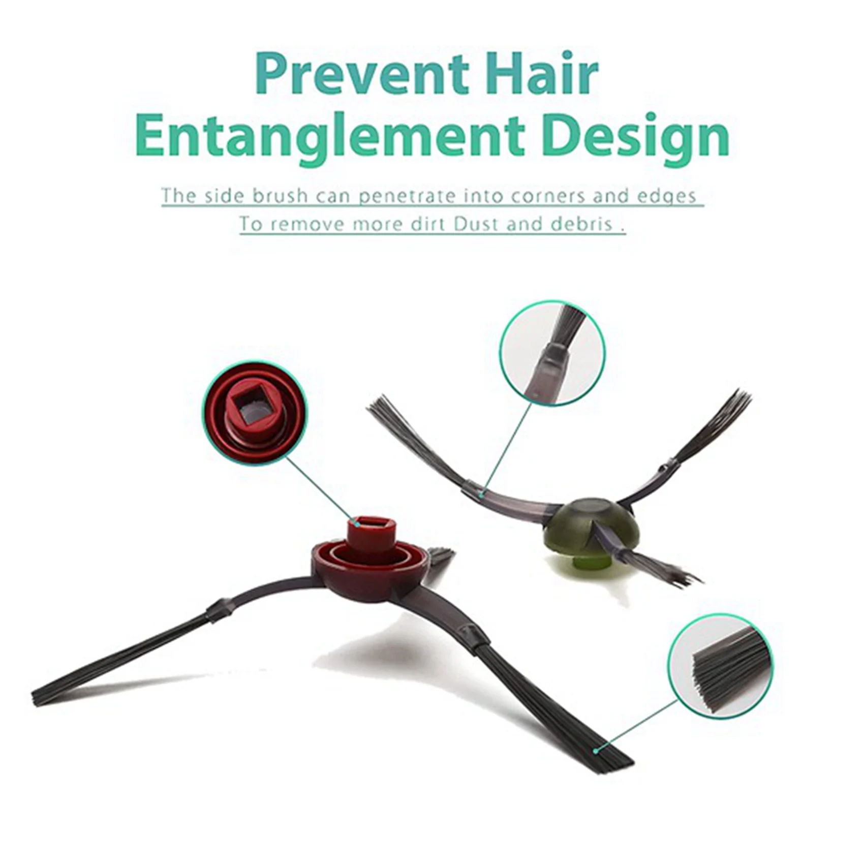 

A94E-2X Suitable For Ecovacs Deebot Ozmo T8 T8 Aivi T9 Aivi N8 Pro Robot Vacuum Cleaner Parts Side Brush Accessories