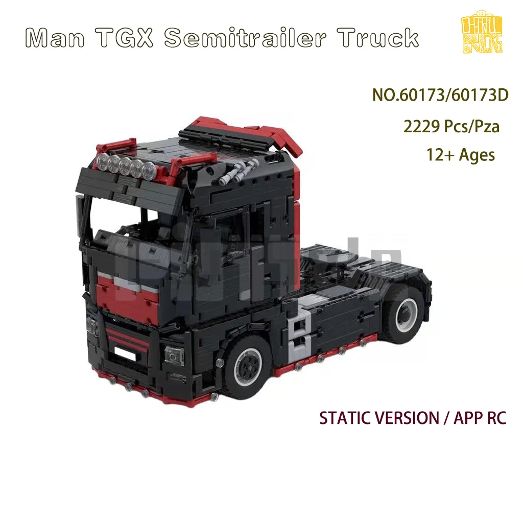 

Moc 60173 Man TGX Semitrailer Truck Model With PDF Drawings Building Blocks Bricks DIY Toys Birthday Christmas Gifts