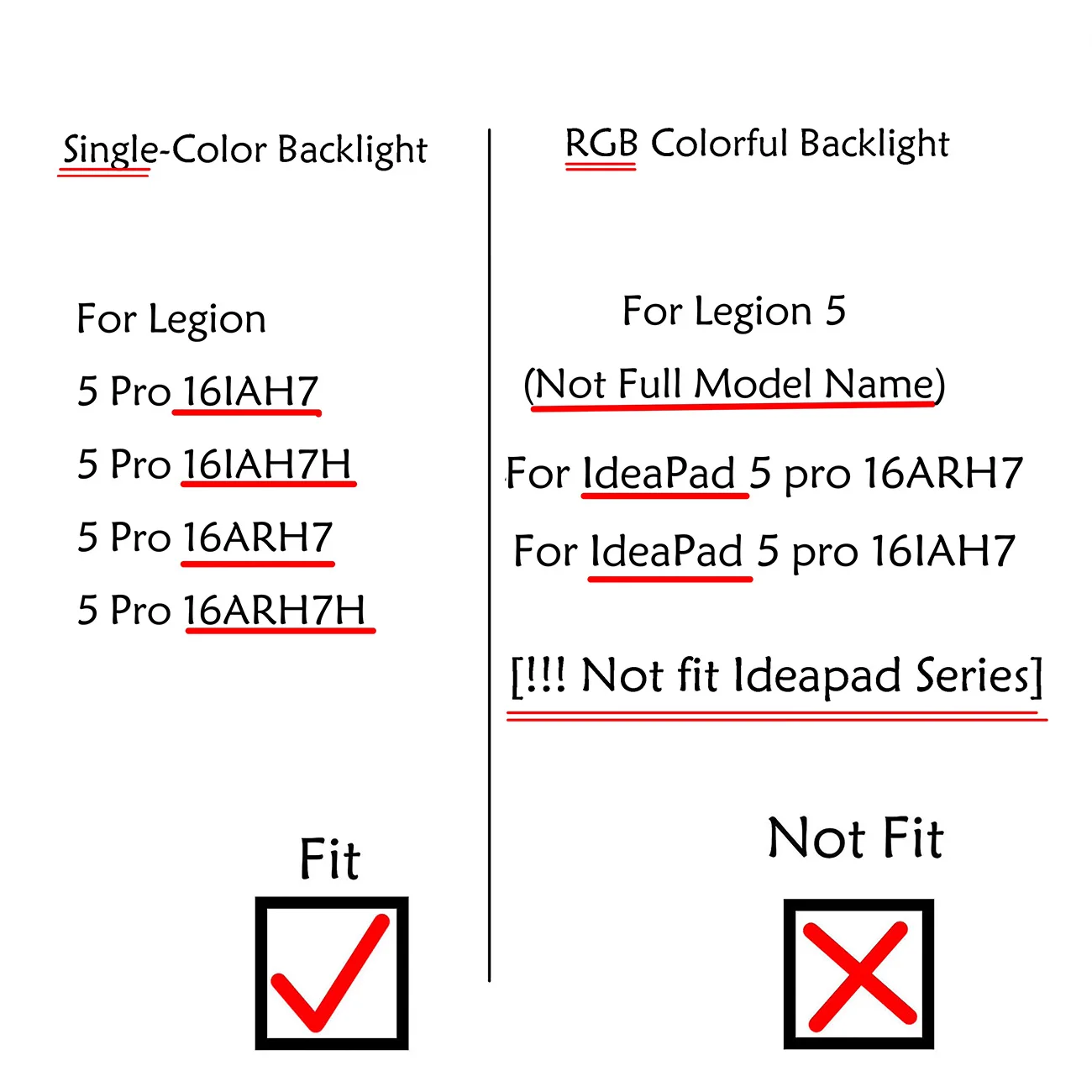 Backlit Keyboard for Lenovo Legion 5 Pro 16ARH7H, 5 Pro 16ACH6, 5 Pro 16ACH6H, US English Swedish Finnish Danish Norwegian