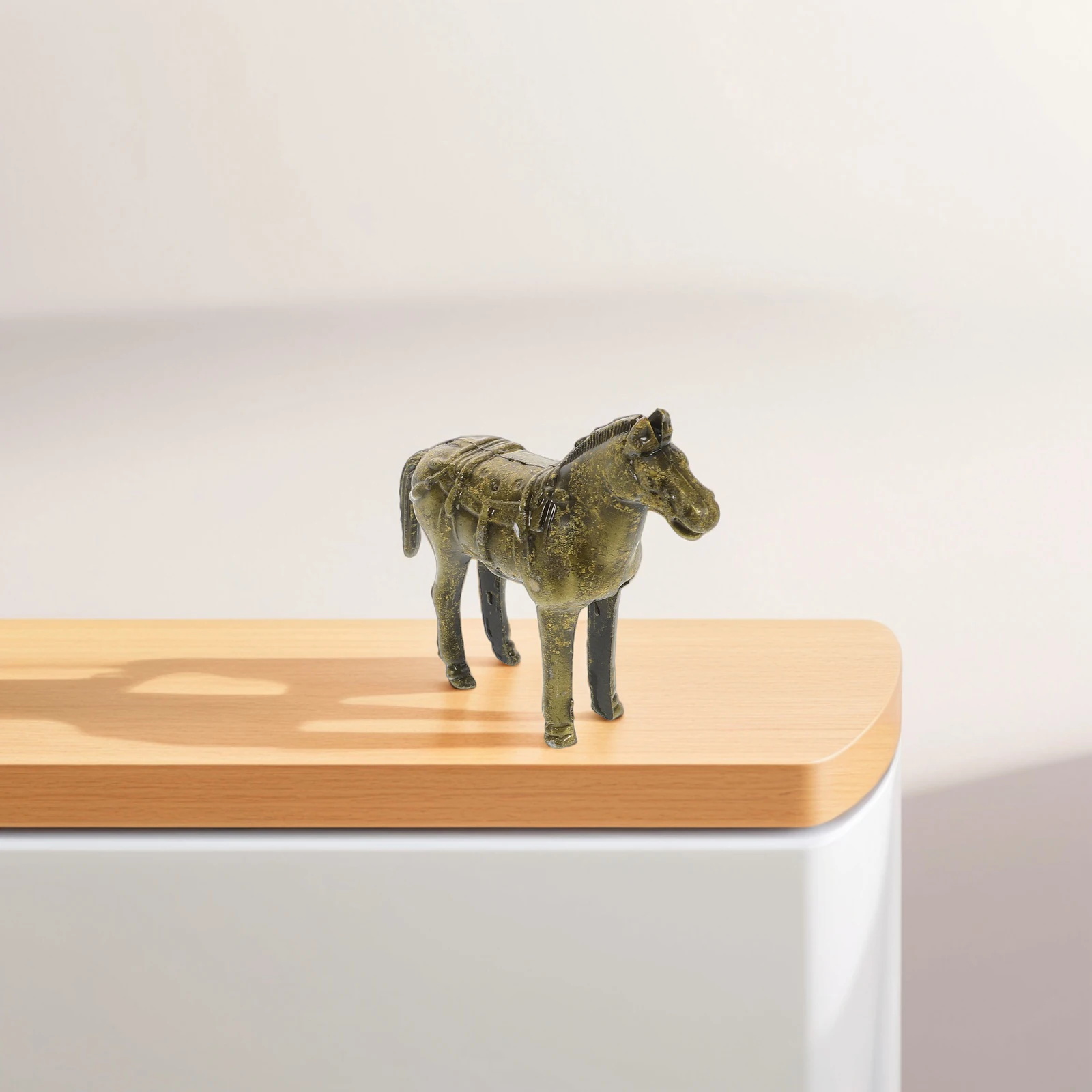 

Terracotta Warriors Figures Metal Horse Decorations Chinese Style Figurines Ornaments Household Statue Miniature