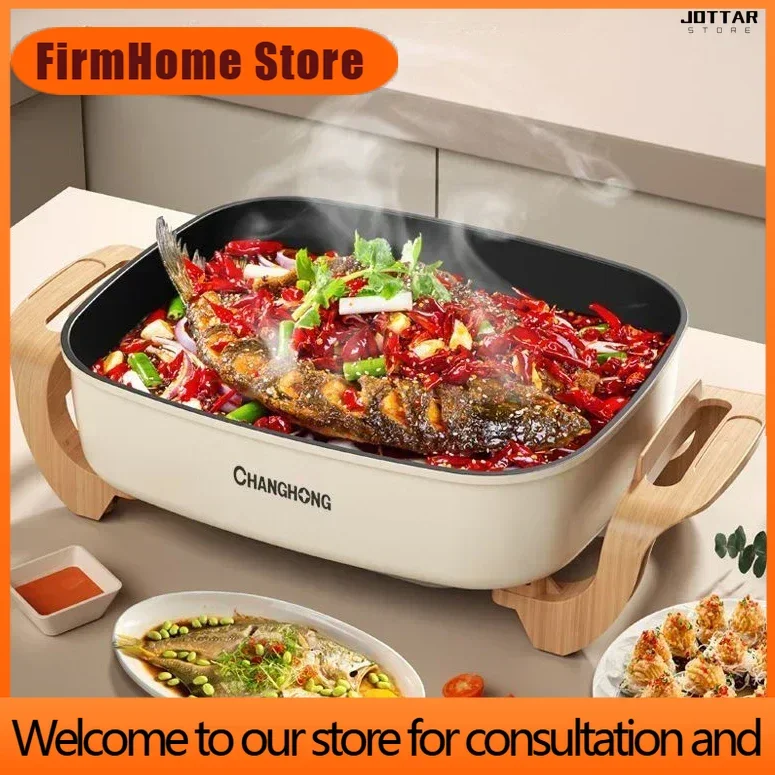 FirmHome StoreNew Electric Frying Pan. Multifunctional. Electric Hot Pot. For Household Use. For Shabu-shabu. Electric Steaming