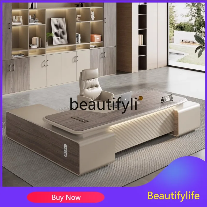 Boss Desk Simple Modern New Chinese Style Executive Desk Single President Desk Manager Commercial Office Furniture