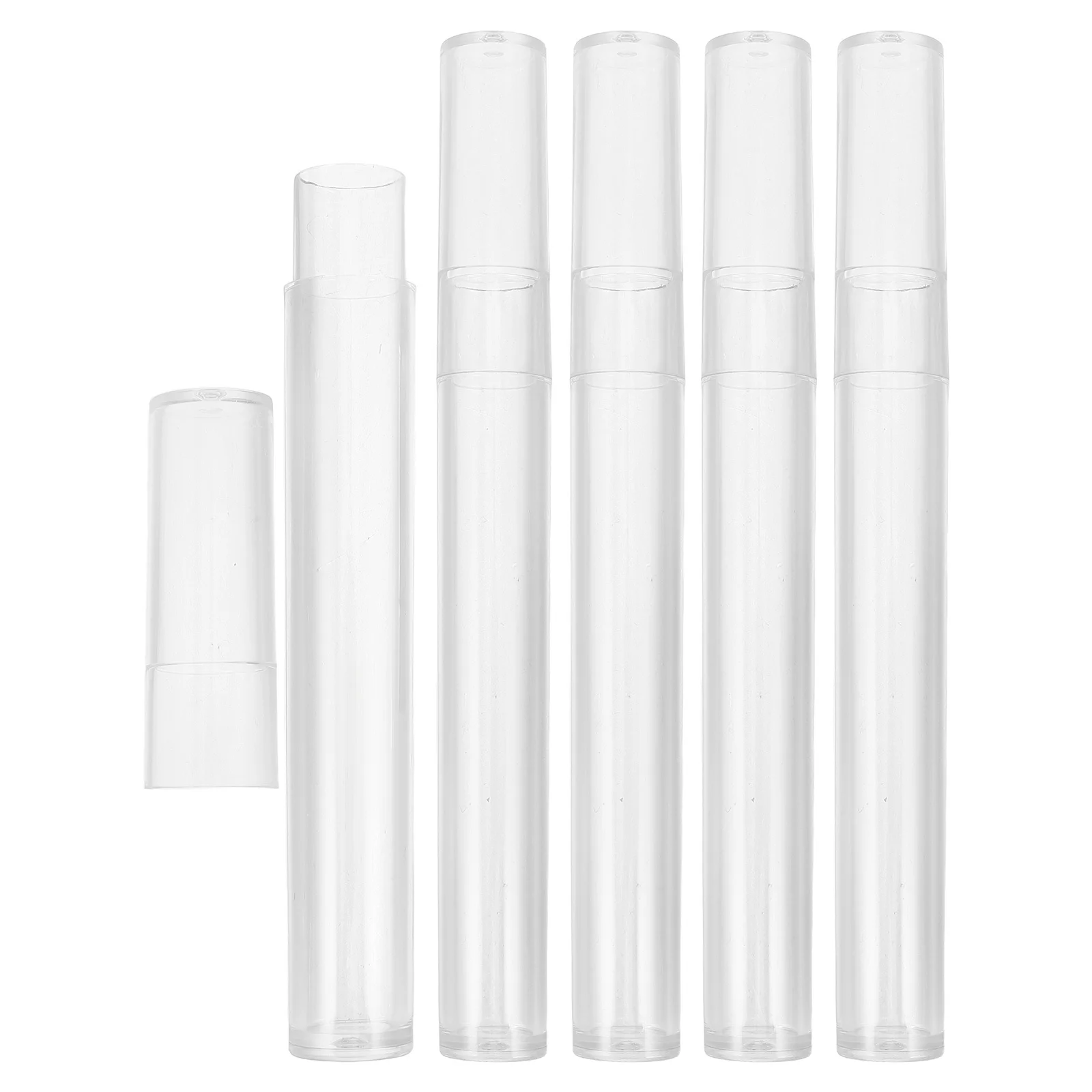 5 pezzi pinzette trasparenti portaoggetti tubo portaoggetti da viaggio impermeabile strumenti per manicure ciglia custodia multifunzionale