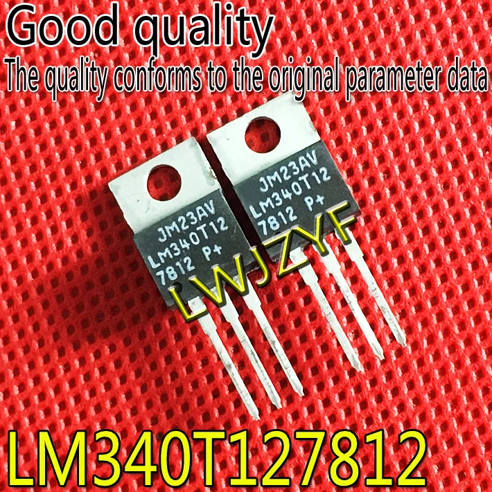 (10Pieces) New  LM340T12  LM340T-12 LM340T 7812 12V  TO-220-3 Voltage regulator tube Fast shipping