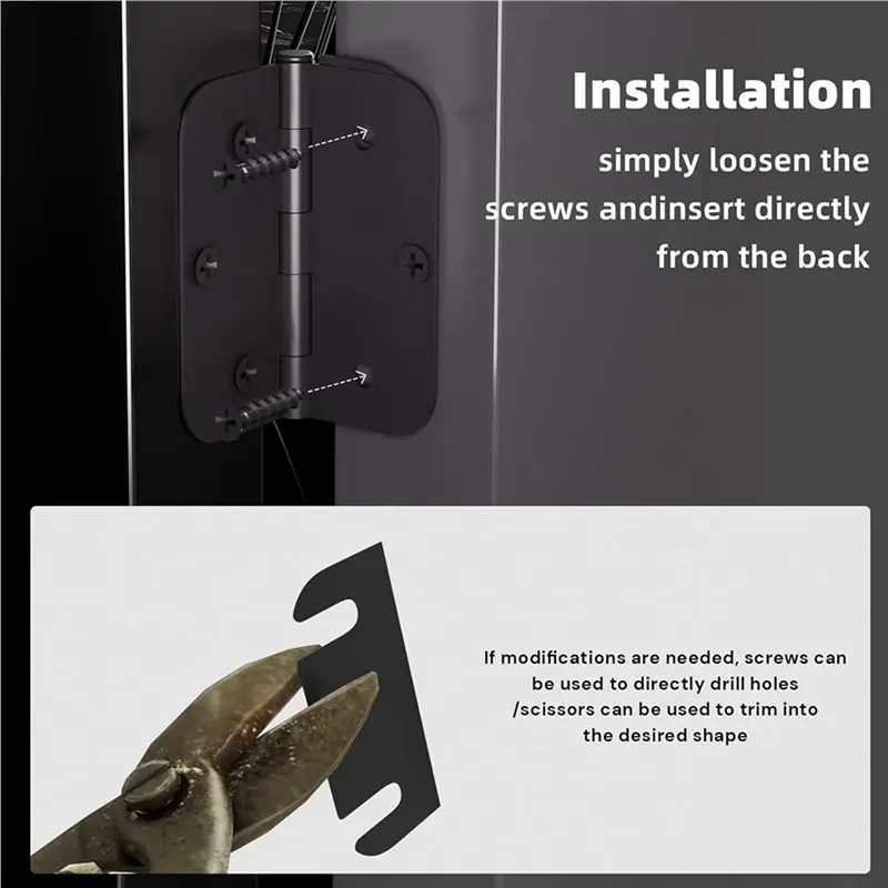 ABMR-40Pcs Plastic Door Hinge Shims,Filling Gaps In Interior Doors Adjusting The Spacing To Align Them,3.5 Inch Hinge Shims