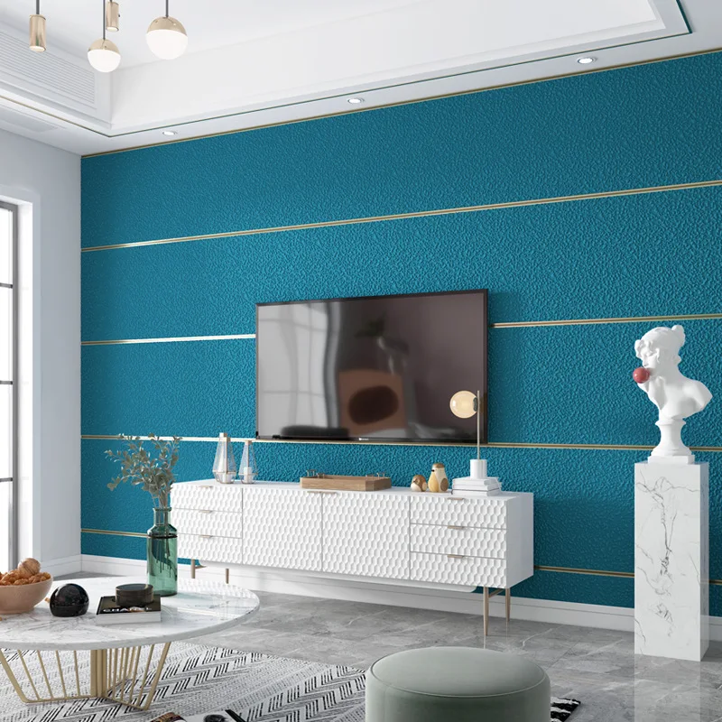 2022 New Simple Stripe Living Room TV Background Wall Wallpaper