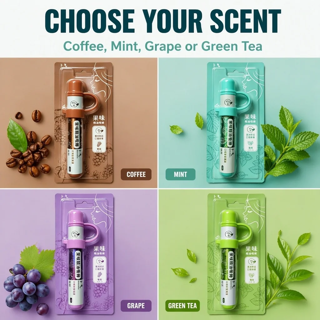 Herbal Fruit Inhaler Stick Mint Burst Cooling Non-Electronic Smoking Alternative 0 Nicotine Filter Tip Portable Oral Stick