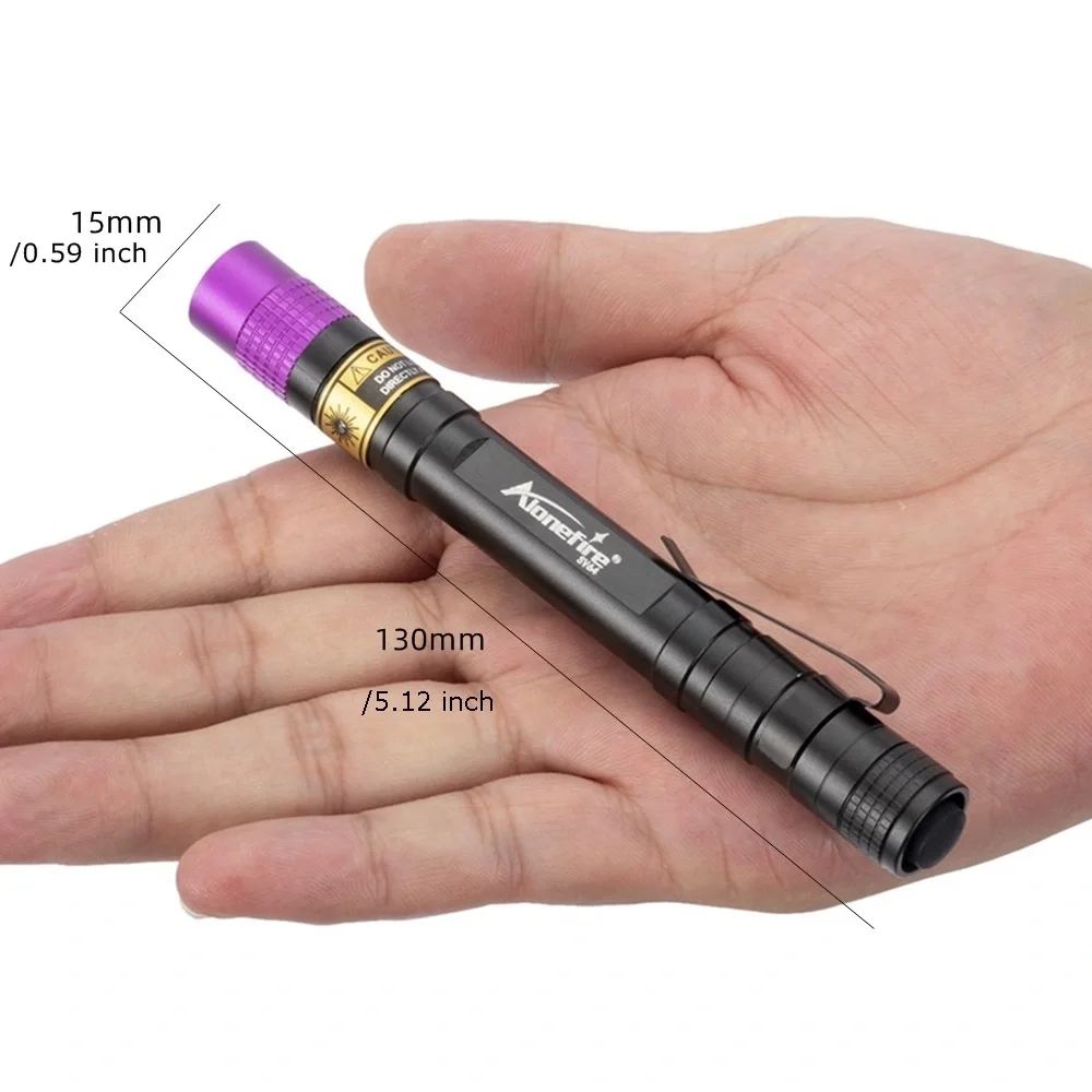 SV64 365nm UV led flashlight powerful Black Light Invisible Torch Money Scorpion Cat Pet Stains Marker Ore Check Use AAA battery