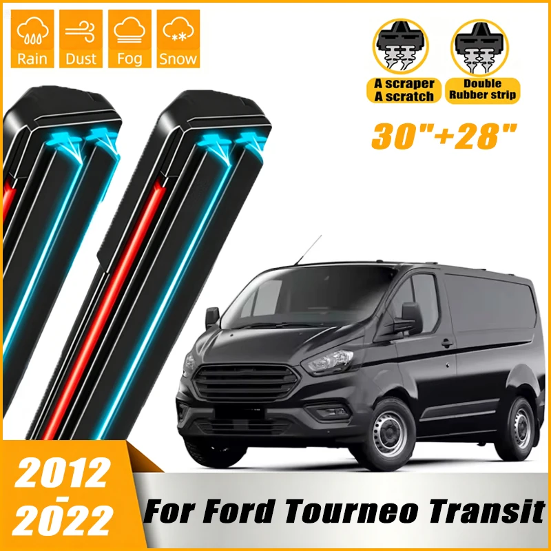 2Pcs Front Windshield Windscreen Wiper Blades For Ford Tourneo Transit Custom 2012 - 2012 2013 ,Car Window Rain Brushes 30