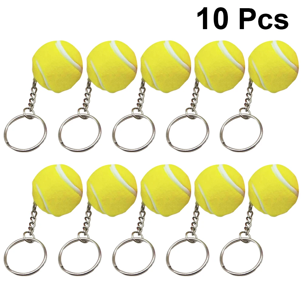 

10pcs Tennis Keychains Portable Hanging Pendants Lovely Key Key Holders Bag Decorations Accessories Creative Gifts