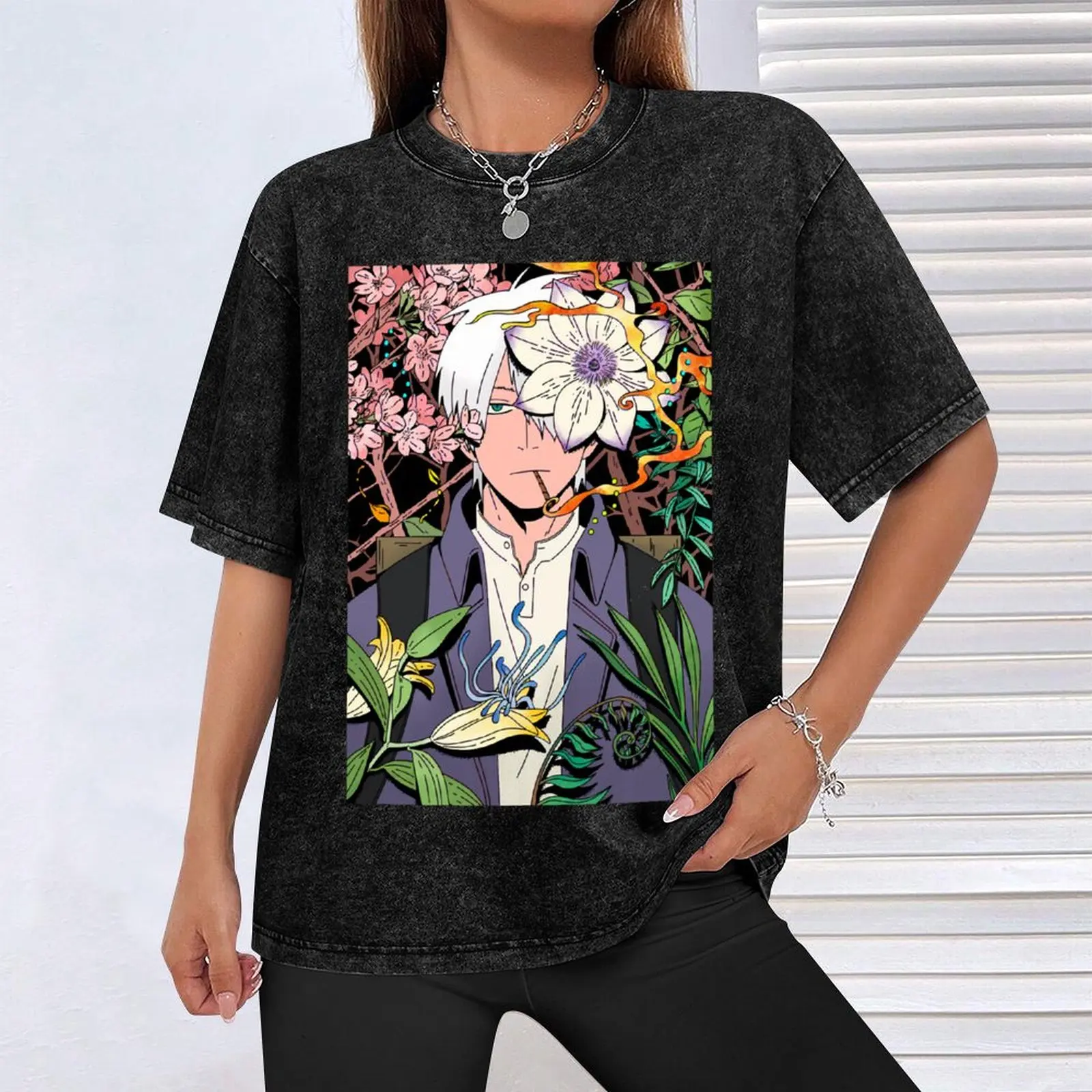 Music Retro Anime Tv Mushishi Series Cute Graphic Gift T-Shirt Standard Fit Solid Tee Shirt view 4