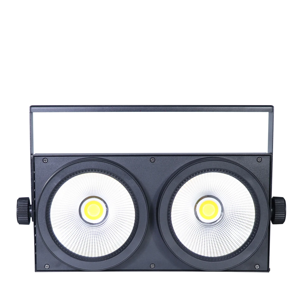 1/4PCS 200W 2 ogen COB LED DMX Flood Blinder Kerstverlichting Koel Warm Wit DJ Publiek Podiumverlichting Disco Bruiloft