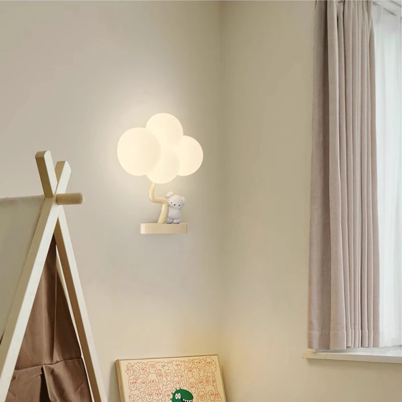 Warm Cute Children\'s Room Wall Lamps LED Cloud Lamp Modern Romantic Princess Room Baby Room Boy Girl Bedroom Bedside Wall Lights