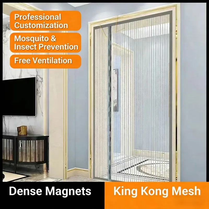 

Diamond mesh mosquito proof door curtain, summer mosquito net, magnetic mesh curtain,self-adhesive,home use,no punching required