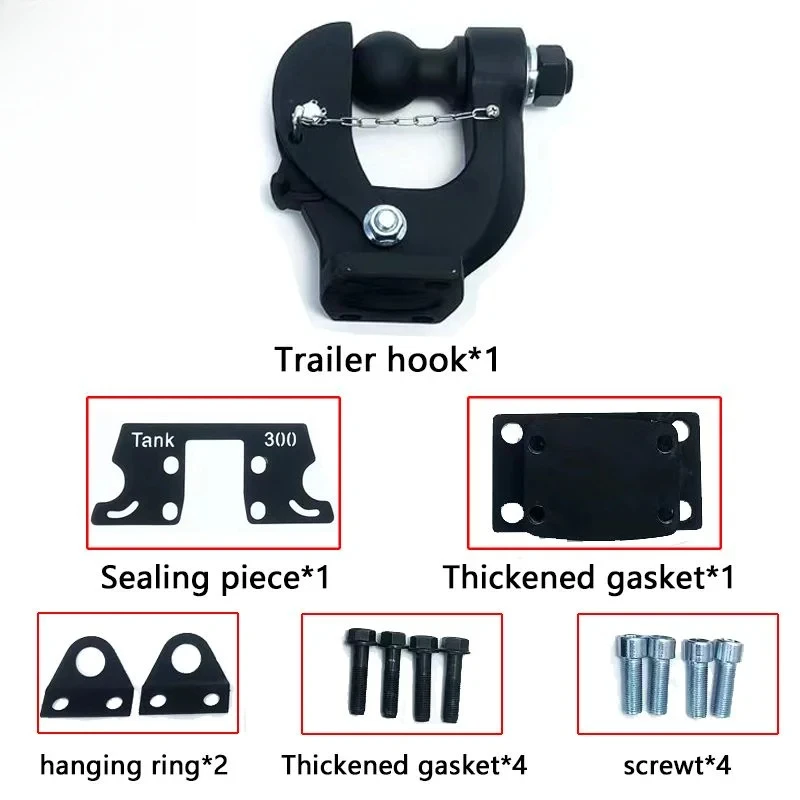 Great Wall Tank 300 Trailer Hitch Off-road Anti-collision Rear Bumper Tiger Head Hook Trailer Ball Hook Refitted Accessories