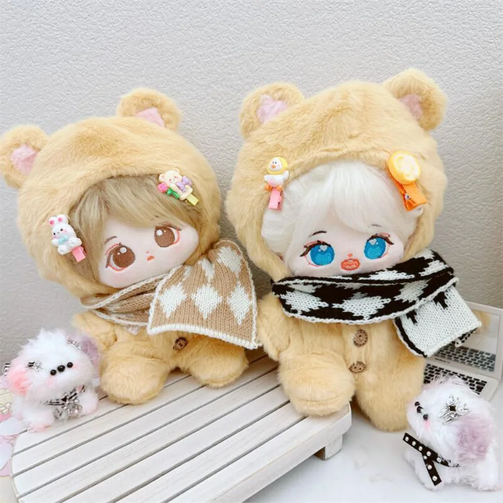 

Animal Jumpsuit 20cm Cotton Doll Clothes Scarf Dress Up Star Doll Jumpsuit Onesuit Cartoon No Attributes Dolls Clothes