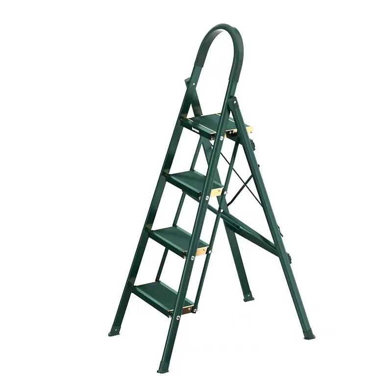 Household Aluminum Alloy Telescopic Character Ladder, Thickened and Foldable, Multi-Function, Portable, 4 Steps