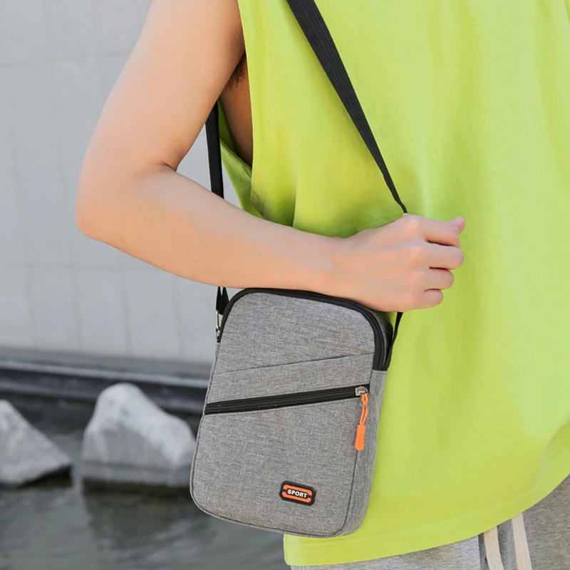 Vielseitige, praktische Sport-Umhängetasche, mehrfarbige Option, mehrere Taschen, verstellbarer Riemen, leicht, für den täglichen Gebrauch, Outdoor-Tasche – Detail 10