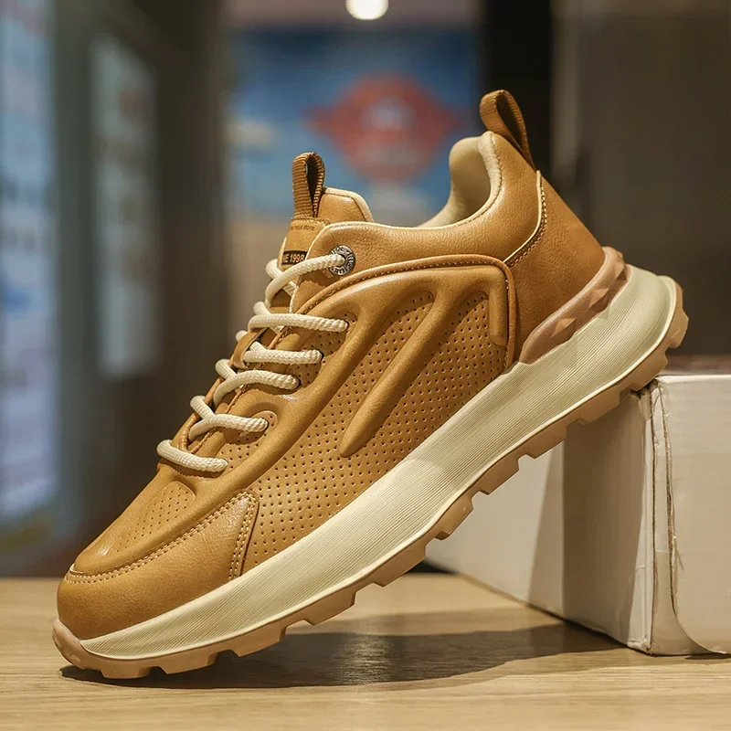 

Универсальные мужские кроссовки для отдыха, мужские легкие удобные спортивные прогулочные туфли, модные высококачественные массивные туфли, мужская обувь