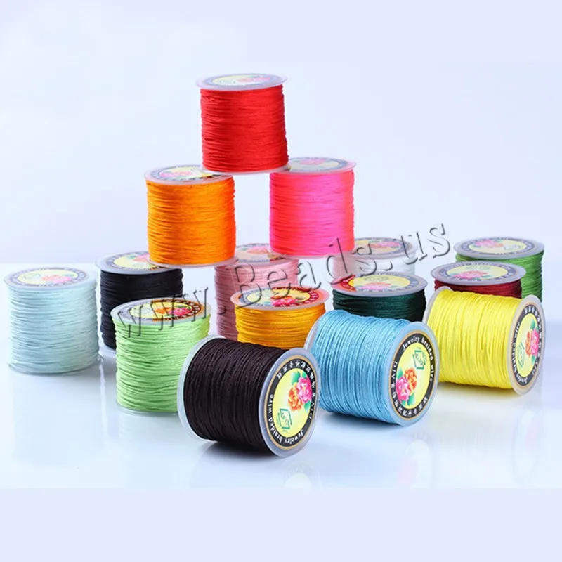 1pc 1mm 80m Satin Silk Rope Nylon Cord Colorful Accessories Teething Necklace Rattail Cord  Jewelry Making DIY Accessories Tool