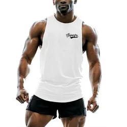 Summer Men's Gym Workout Undershirt Quick drying vest Adult T-shirt Daily Outdoor Running Sports vest 2D monogram print tops