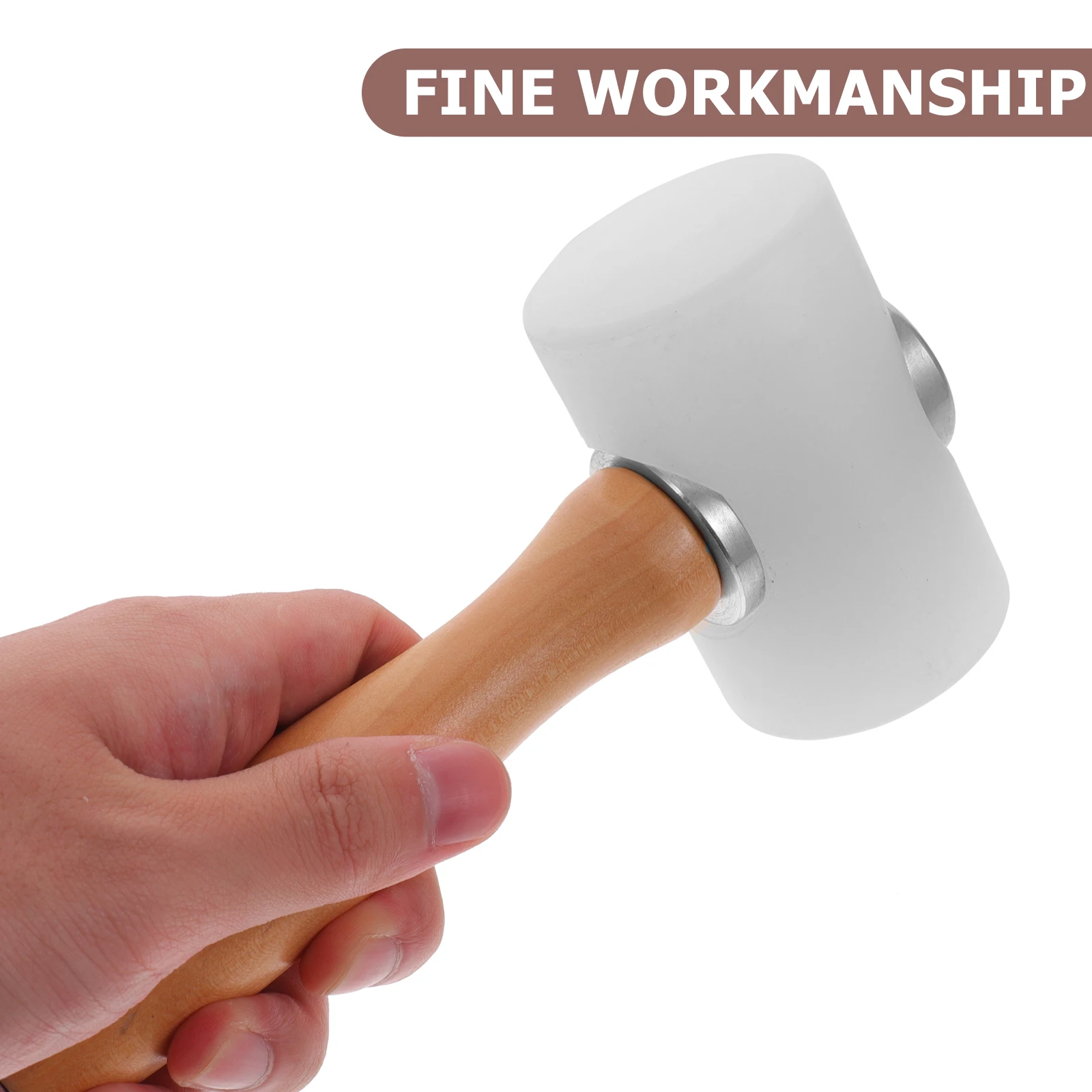 

2pcs Wooden Handle Carving Hammer Mallet Premium Nylon Durable Non-Slip Sturdy Diy Crafting Tools For Stamps