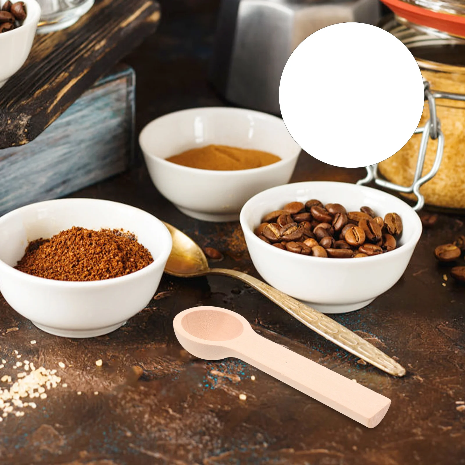 

8pcs Small Wooden Salt Spoon Mini Tea Coffee Scoop For Seasoning Sugar Jam Honey Mustard Kung Fu Loose Leaf Brewing Portable Set