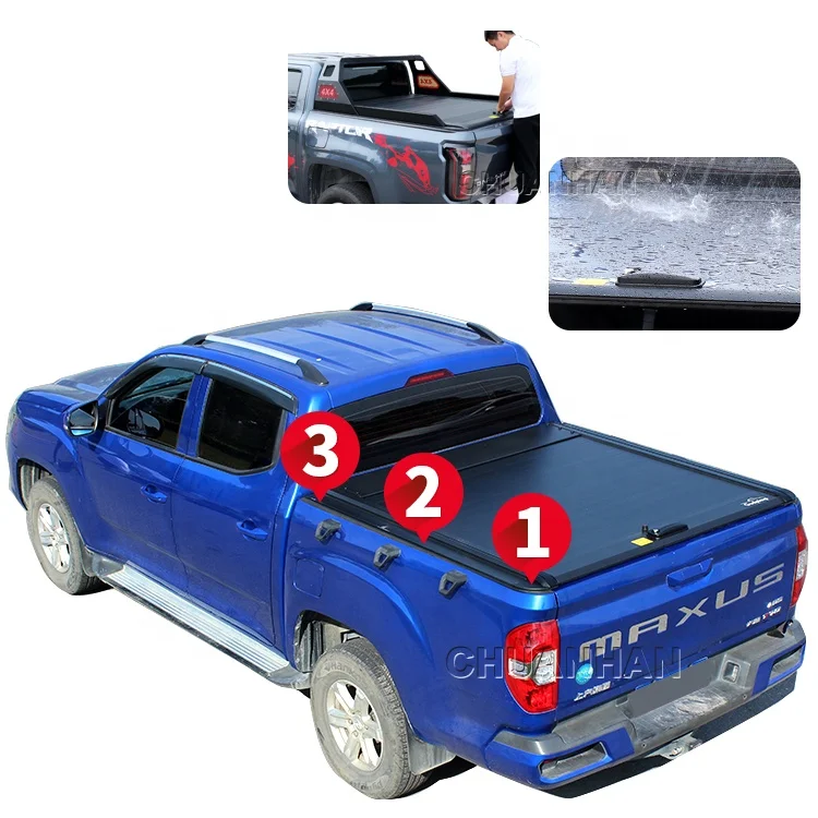 

Pickup Roll up Rolling Truck Bed Cover Retractable Roller Lid Tonneau Cover for toyota Hilux tundra tacoma Tonneau Cover