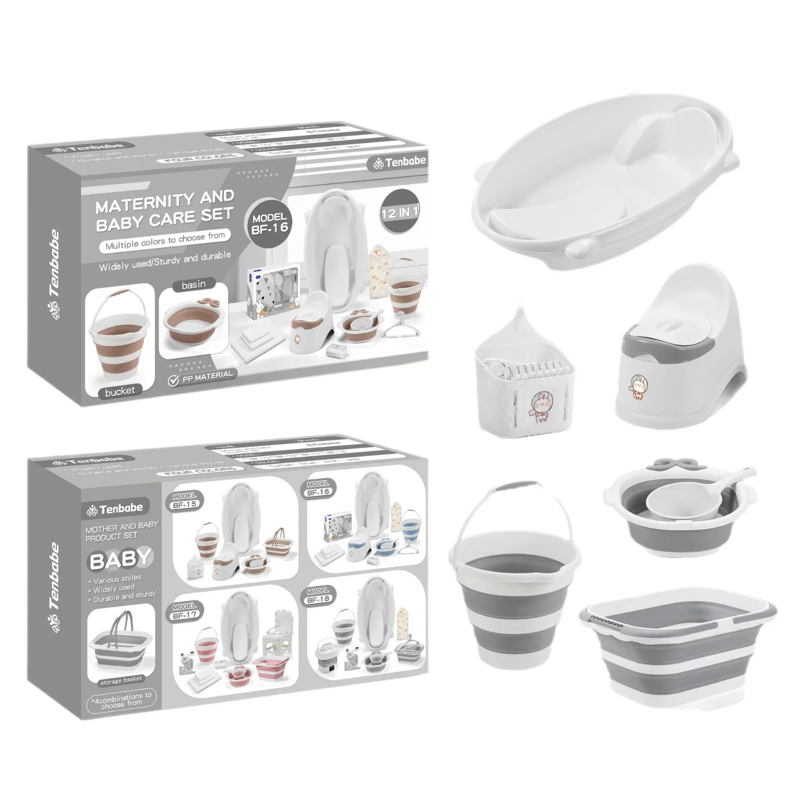 

Large-sized Baby Bathtub Set - Baby Toilet Seat - Baby Washroom Set