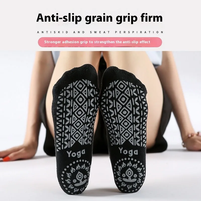 المضادة للانزلاق اليوغا الرقص الجوارب النساء القطن الرقص الجوارب عدم الانزلاق جوارب رياضية قبضة داخلية أحذية بيلاتيس مع تيري بطانة اللياقة البدنية
