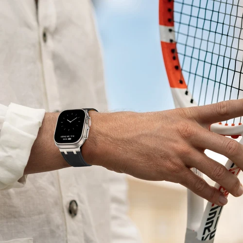 Imagen 2 del producto Correa de Cuero para Apple Watch Ultra 3 2 49mm Serie 11 10 46mm, Brazalete de Lujo para iWatch 10 9 8 7 6 5 4 SE Ultra 44 45mm