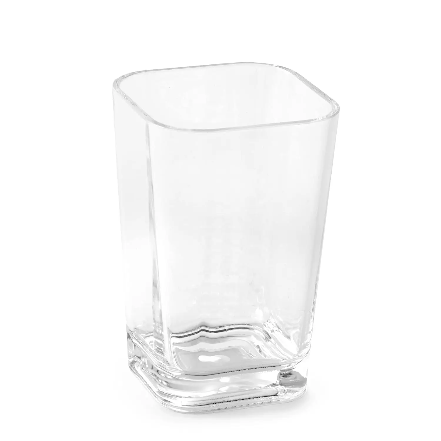 

Clear Square Toothbrush Holder or Bathroom Tumbler Cup | Shatter-Proof, Stylish, Durable and Modern Minimalist Design