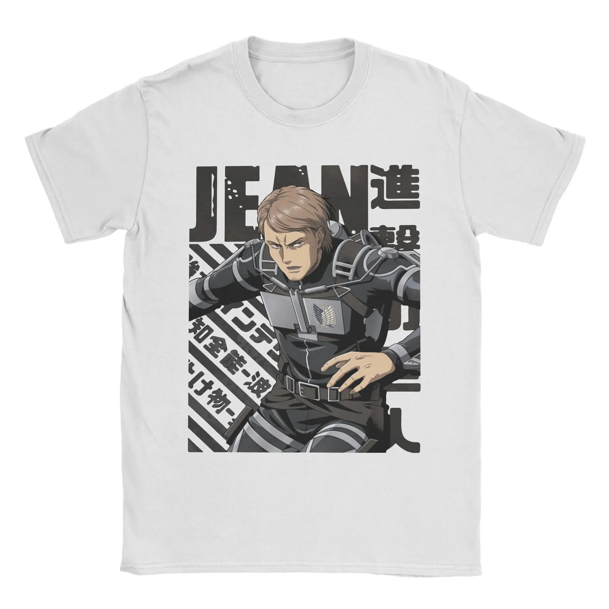 Shingeki no Kyojin Jean Kirstein T-Shirts Men Attack on Titan Leisure Cotton Tees O Neck Short Sleeve T Shirt Clothes
