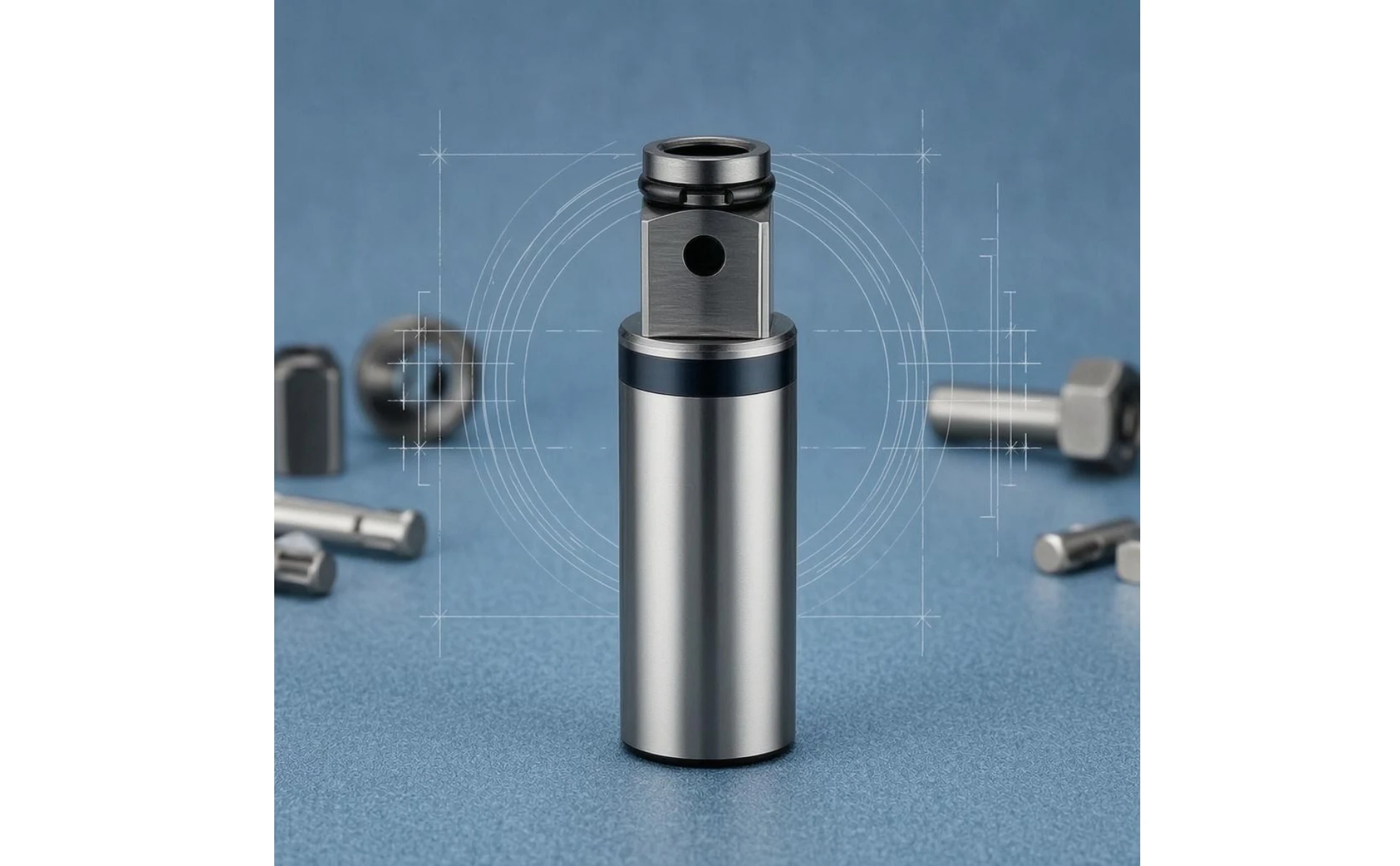 Drill Conversion Adapter Shaft Brushed Silver Electric Drill Adapter Shaft Power Tool Accessory Cylindrical Body Dark Collar Drill Conversion Adapter Shaft Brushed Silver Electric Drill Adapter Shaft Power Tool Accessory Cylindrical Body Dark Collar