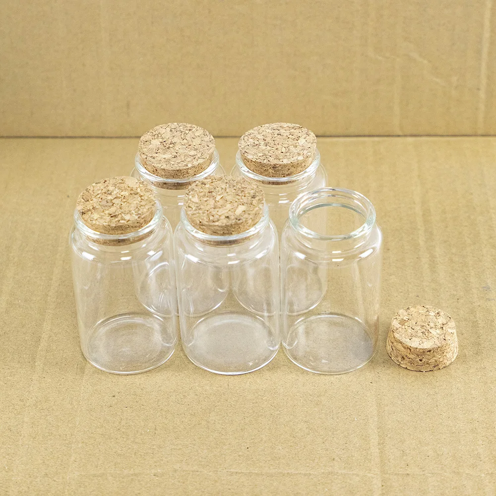 90ml Christmas Decoration Gifts Bottles Refillable Travel Jars Customized Crafts Vials Coarse Cereals Sealed Container 24Pcs