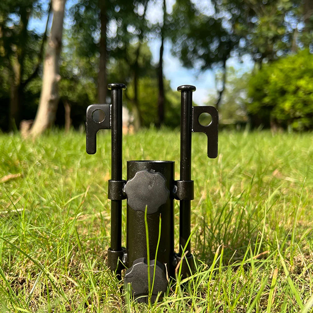 Suporte de guarda-sol guarda-chuva preto alto resistente ao vento suporte praia âncora toldo sol inserção ferro jardim