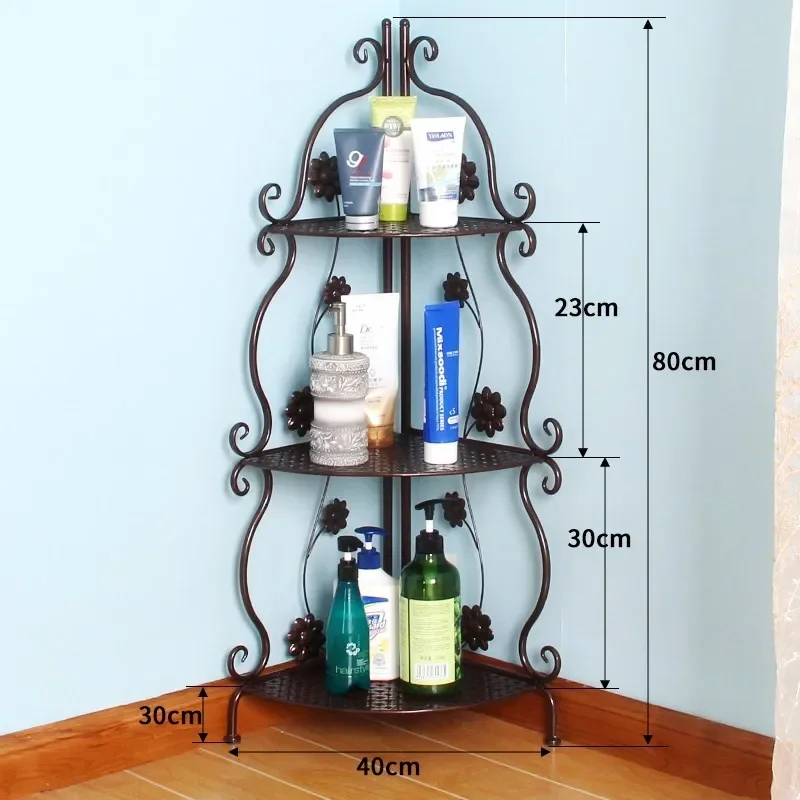 

Shelf living room corner black corner tripod bathroom bathroom bathroom rack floor corner kitchen wrought iron