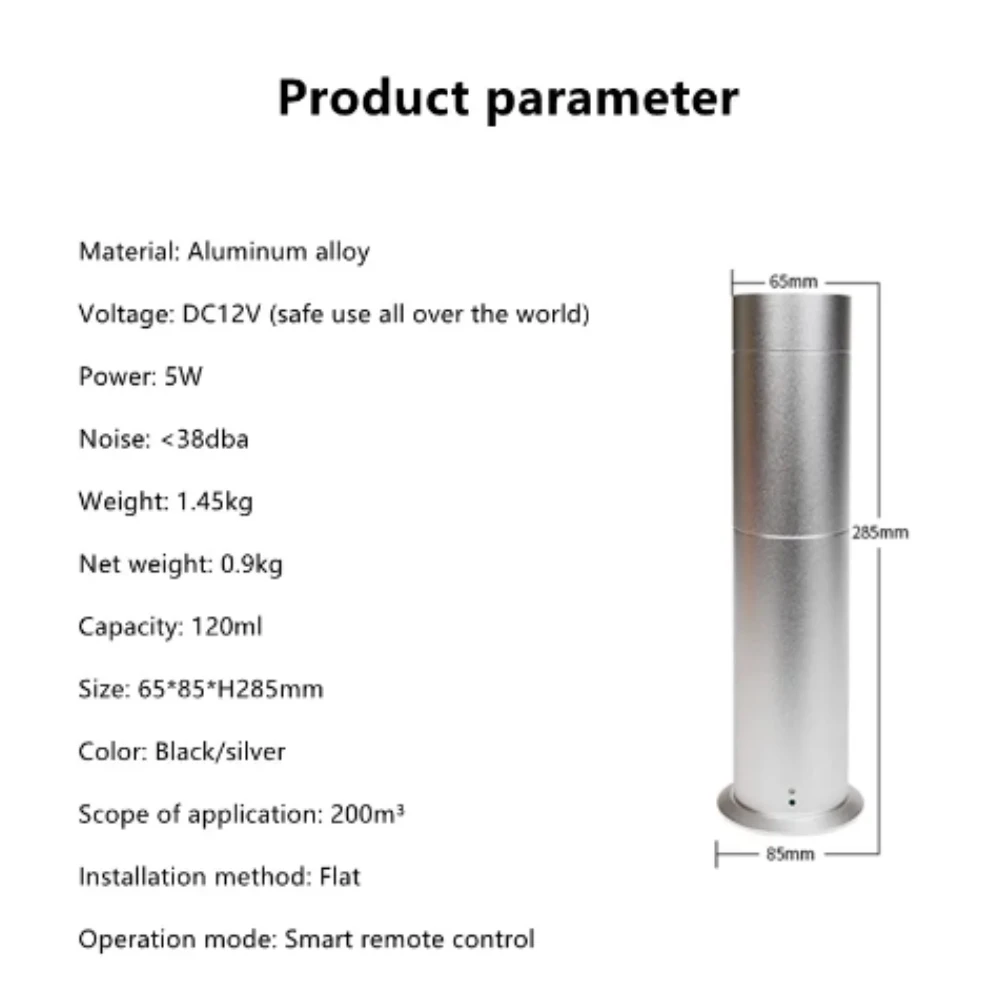 Diffuser Aroma minyak esensial kolom Aroma mesin aluminium Aloi perangkat Diffuser lingkungan Aroma penyegar udara