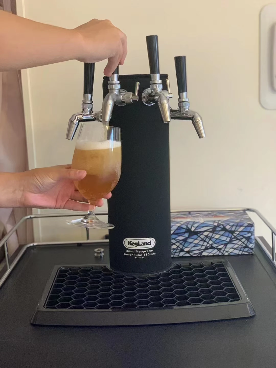 KegLand The Beer Faucet Column with Four Holes Can Accommodate The Installation of 4pcs Taps Homebrewing