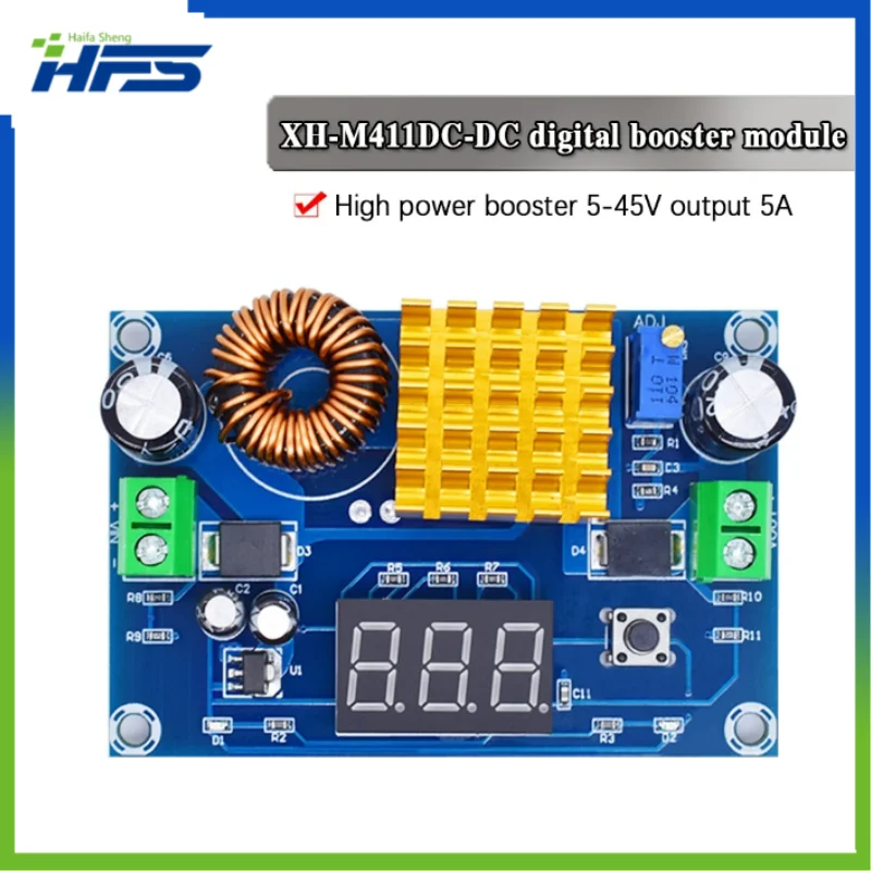 Digital Voltmeter, DC 3V-35V to DC 5V-45V, Step Up Module, Converter Board, 5A Adjustable Power to Voltage