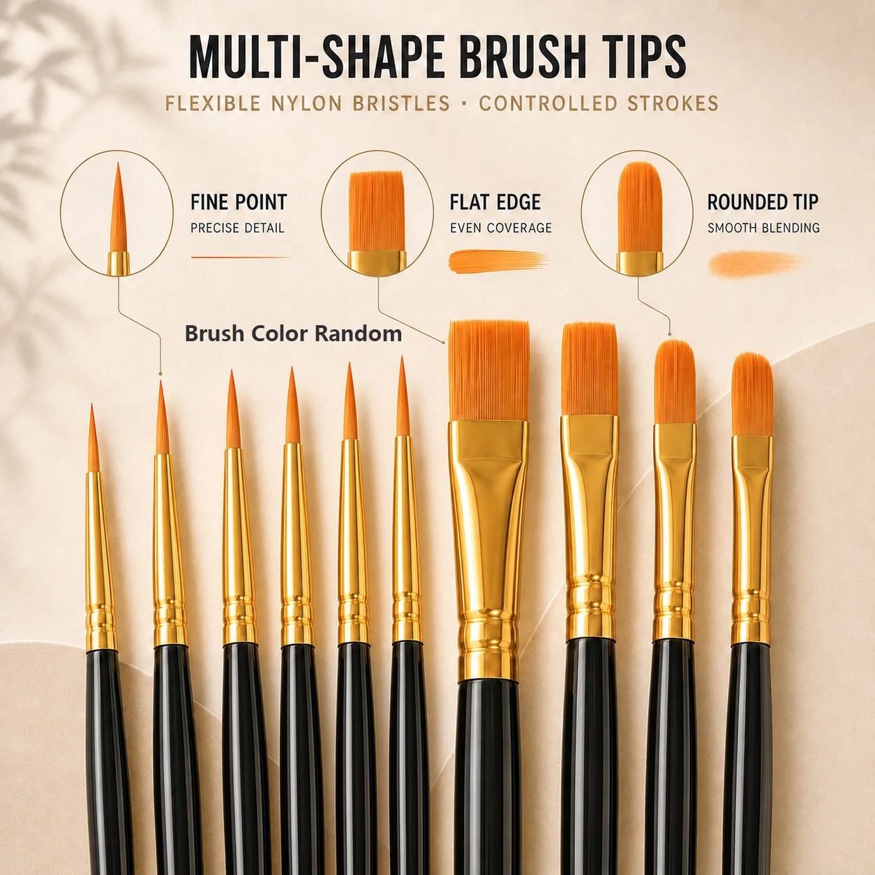 12pcs Painting Tool Set Including 10 Brushes Foldable Pen-Washing Bucket & Mini Palette for Acrylic Watercolor Gouache Beginners
