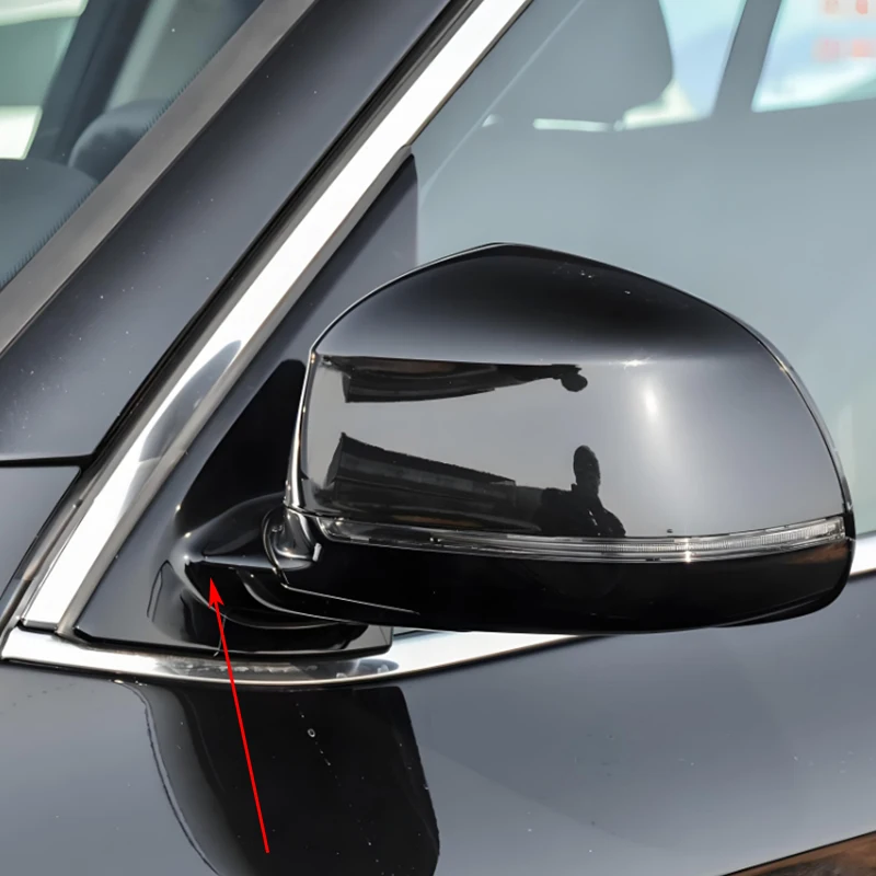 Black Front Window Triangle Trim Plate Garnish Cover Panel Mirror Base Holder for BMW X5 F15 2014 2015 2016 2017 2018